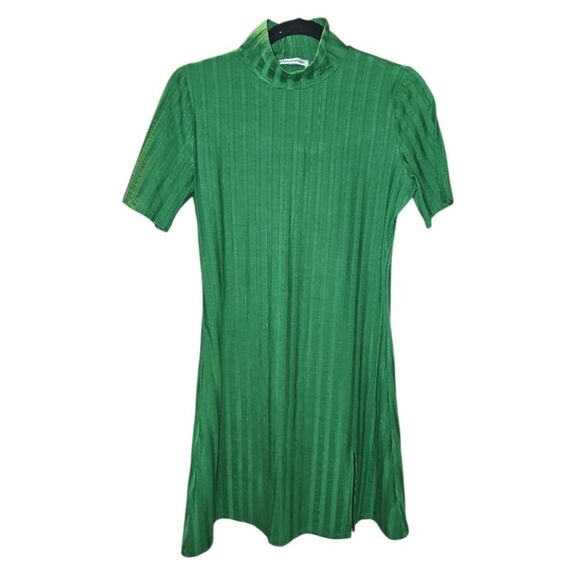 Reformation Zia Knit Mini Dress in Kelly Green Size Large , NWT - Picture 4 of 6